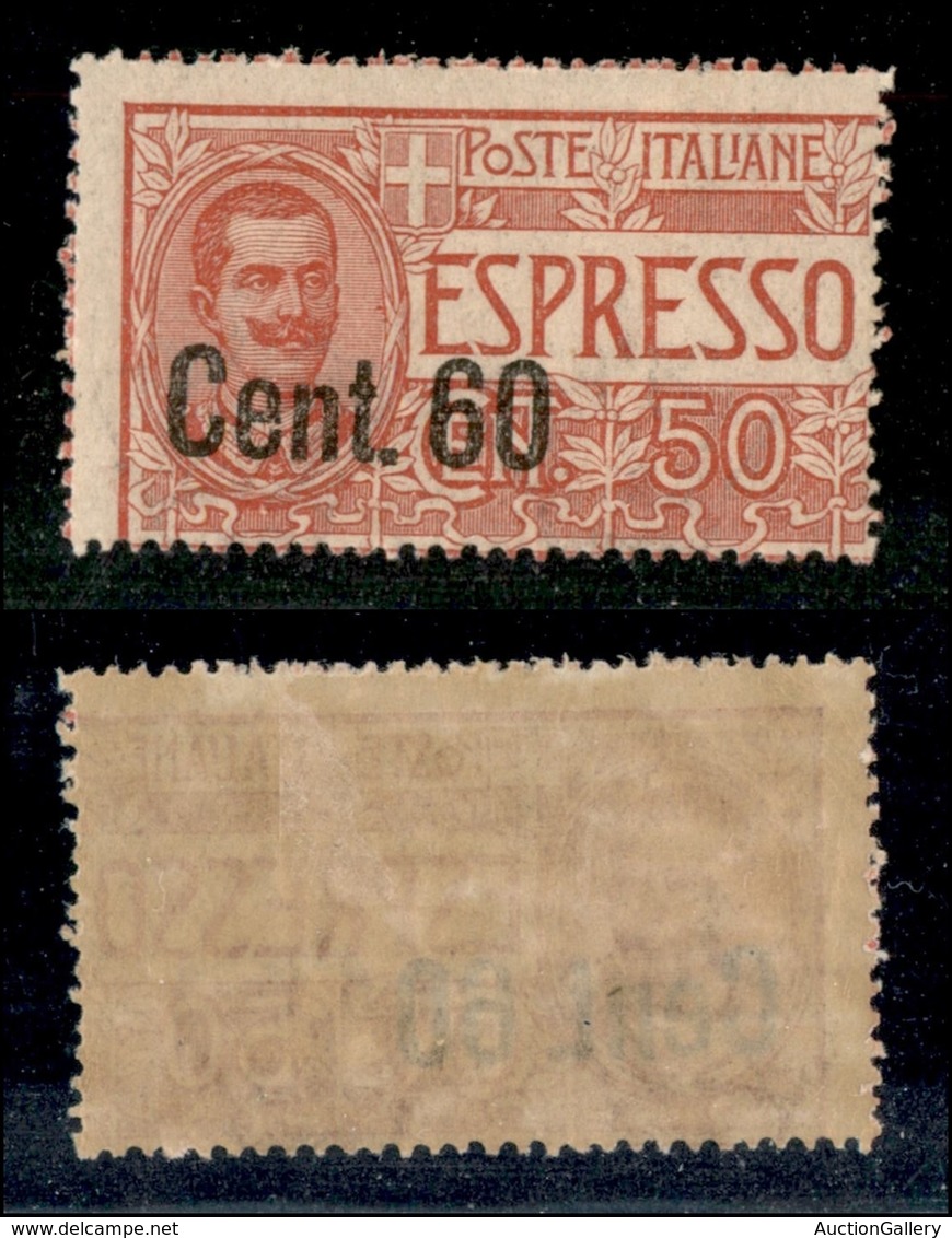 REGNO D'ITALIA - ESPRESSI - 1922 - 60 Cent Su 50 Espresso (6i) - Soprastampa A Sinistra - Gomma Originale (2009 - Other & Unclassified