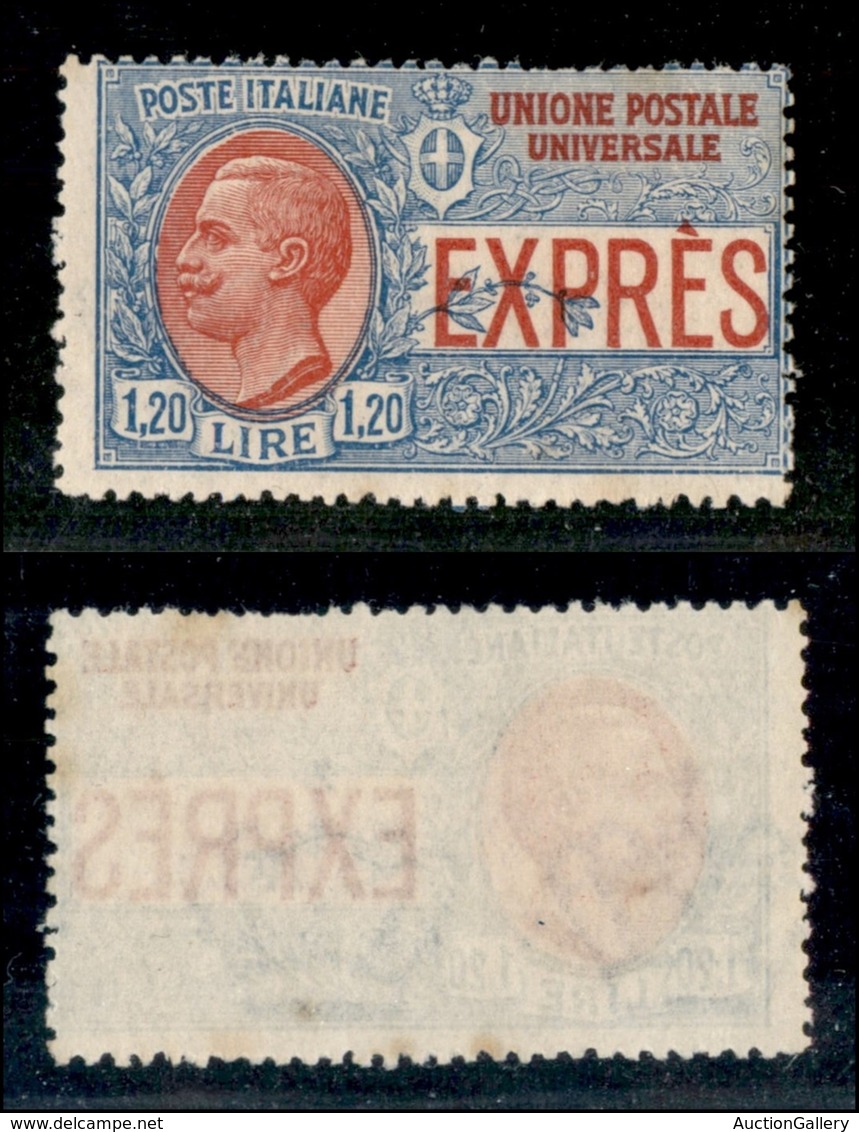 REGNO D'ITALIA - ESPRESSI - 1922 - Non Emesso - 1,20 Lire Espresso (8) - Senza Gomma - Other & Unclassified