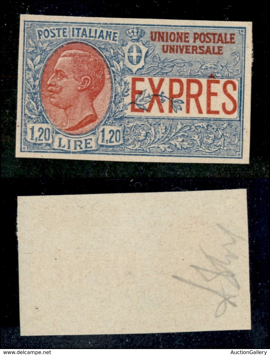 REGNO D'ITALIA - ESPRESSI - 1922 - Prove Di Macchina - Non Emesso - 1,20 Lire Espresso (8) - Sempre Senza Gomma - Other & Unclassified