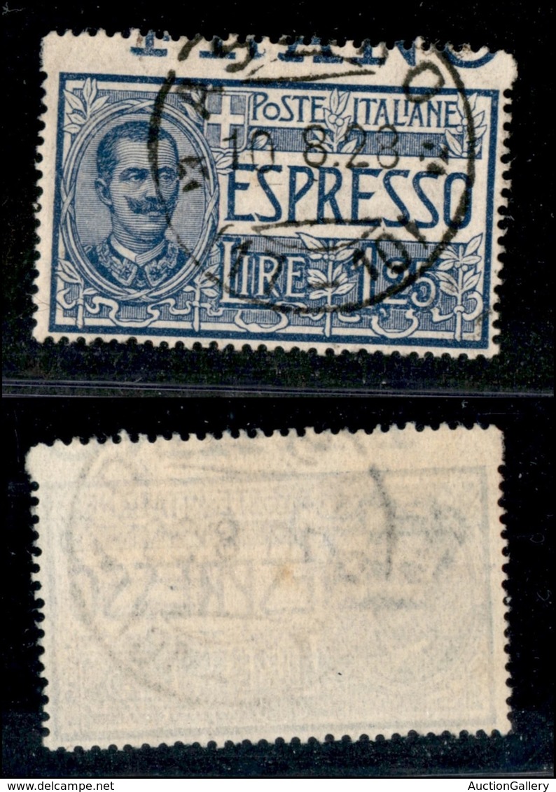 REGNO D'ITALIA - ESPRESSI - 1926 - 1,25 Lire Espresso (12) - Usato - Dentellatura Superiore Spostata Sulle Scritte Margi - Other & Unclassified