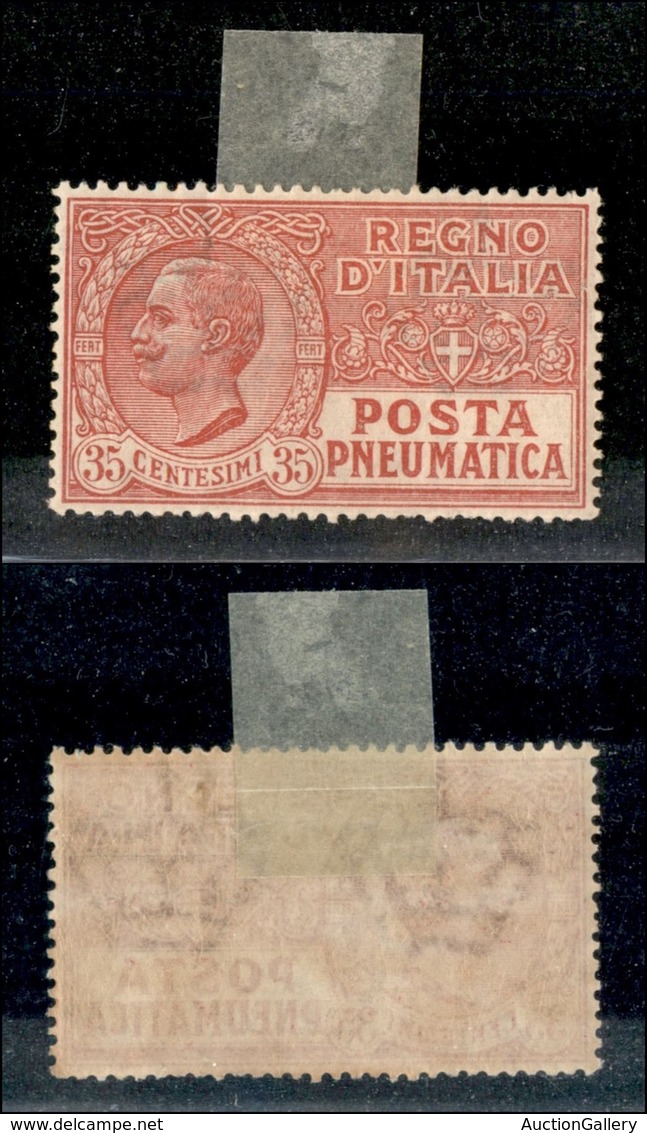 REGNO D'ITALIA - POSTA PNEUMATICA - 1927 - 35 Cent Posta Pneumatica (13) - Gomma Originale Con Prima Linguella - Ottimam - Other & Unclassified