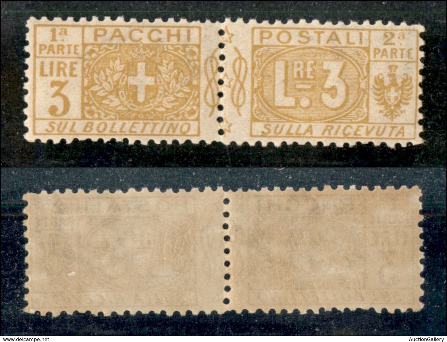 REGNO D'ITALIA - PACCHI POSTALI - 1914 - 3 Lire Pacchi Postali (14) - Gomma Integra (150) - Other & Unclassified