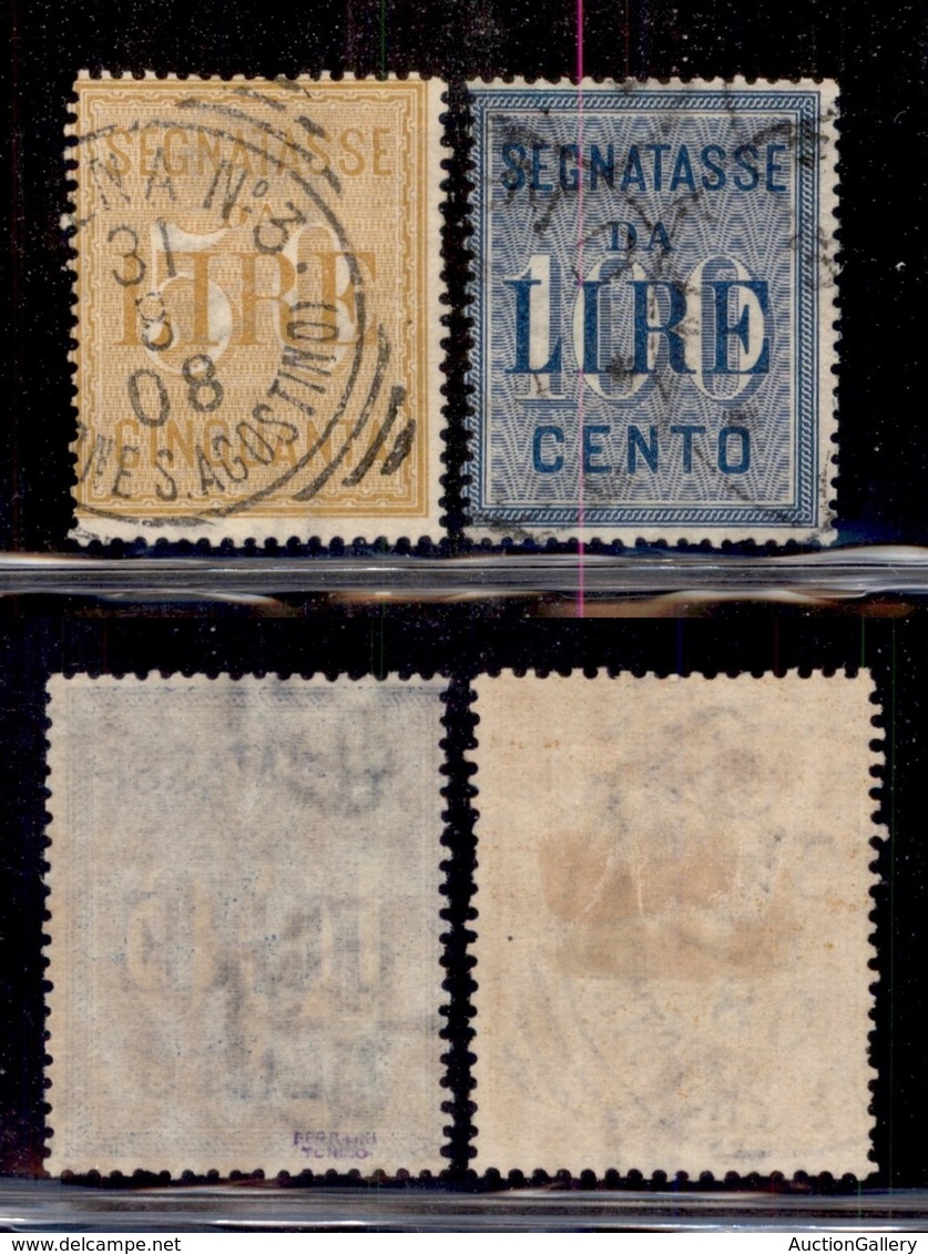 REGNO D'ITALIA - SEGNATASSE - 1903 - Segnatasse (31/32) - Serie Completa - Usata (85) - Other & Unclassified