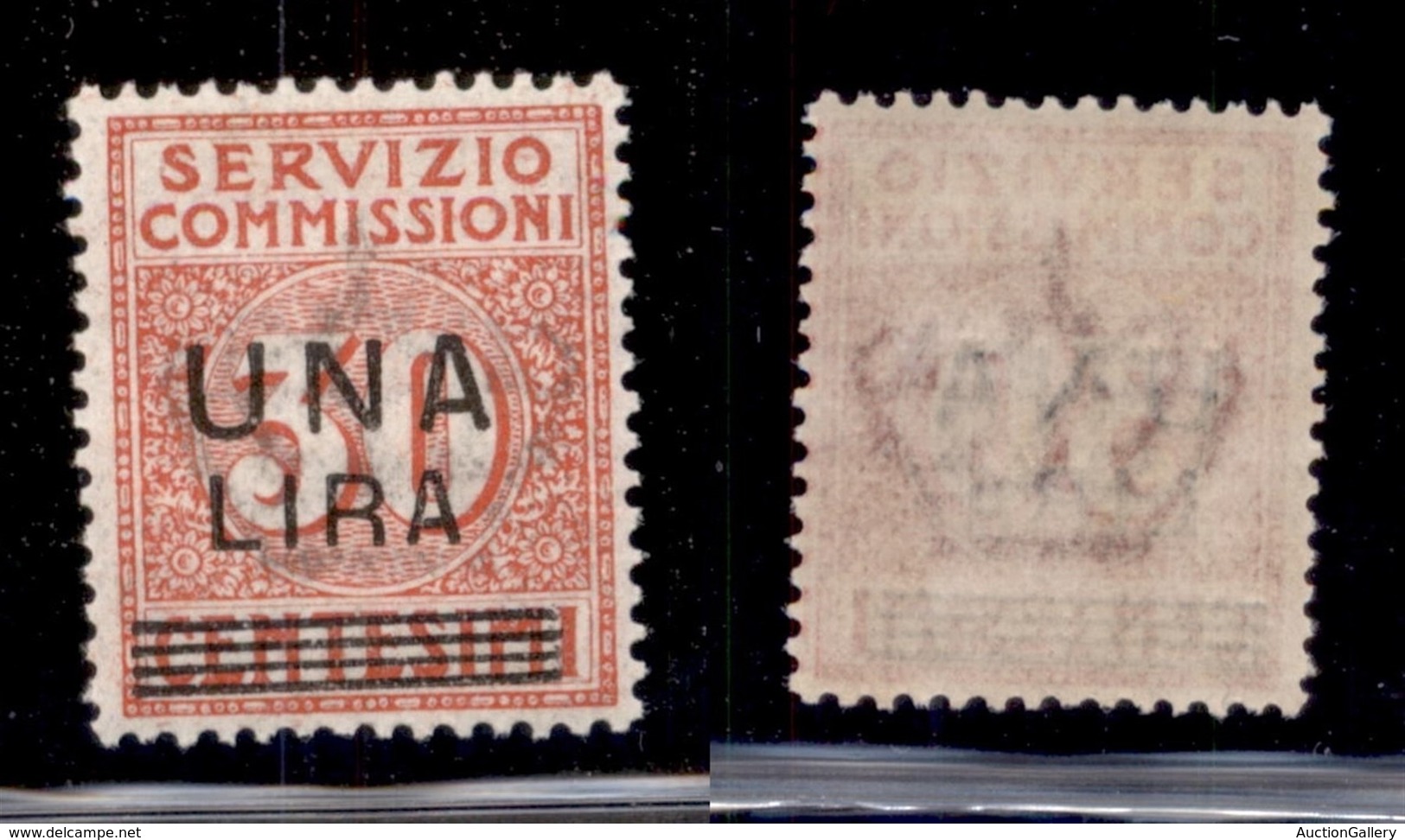 REGNO D'ITALIA - SERVIZIO COMMISSIONI - 1925 - 1 Lira Su 30 Cent Servizio Commissioni (4) - Gomma Originale - Ottima Cen - Other & Unclassified