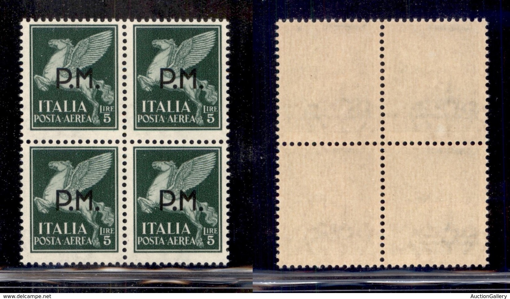 REGNO D'ITALIA - POSTA MILITARE - 1942 - 5 Lire P.M. (17) - Quartina - Gomma Integra (40) - Other & Unclassified