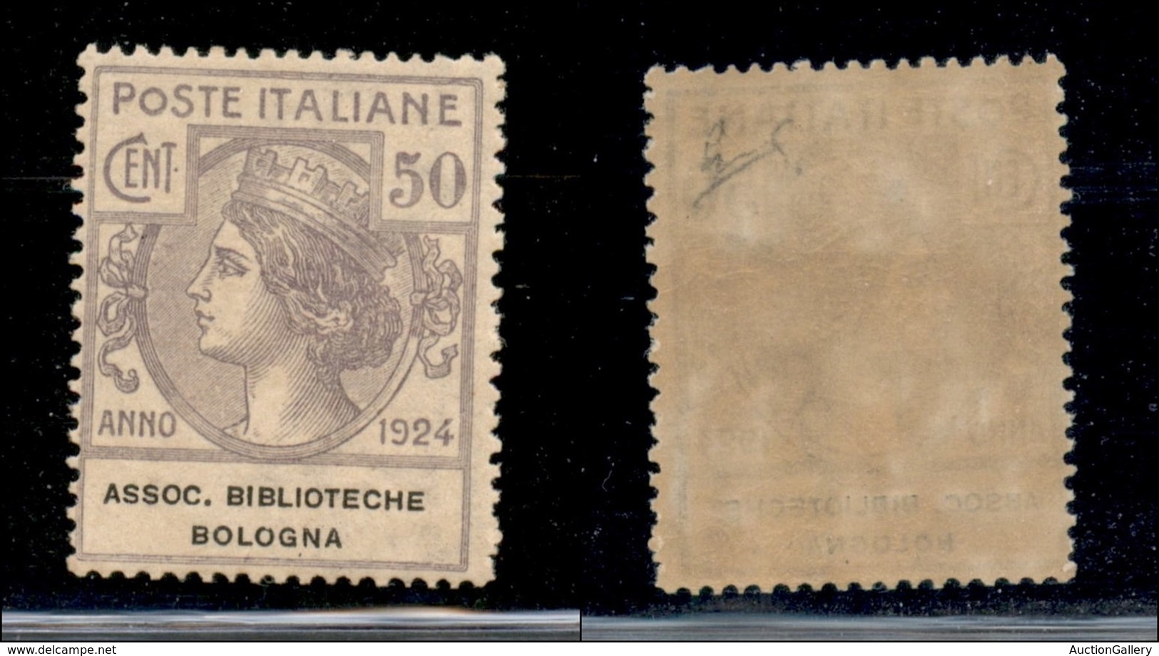 REGNO D'ITALIA - PARASTATALI - 1924 - 50 Cent Biblioteche Bologna (4) - Gomma Originale - Colore Sbiadito (50) - Other & Unclassified