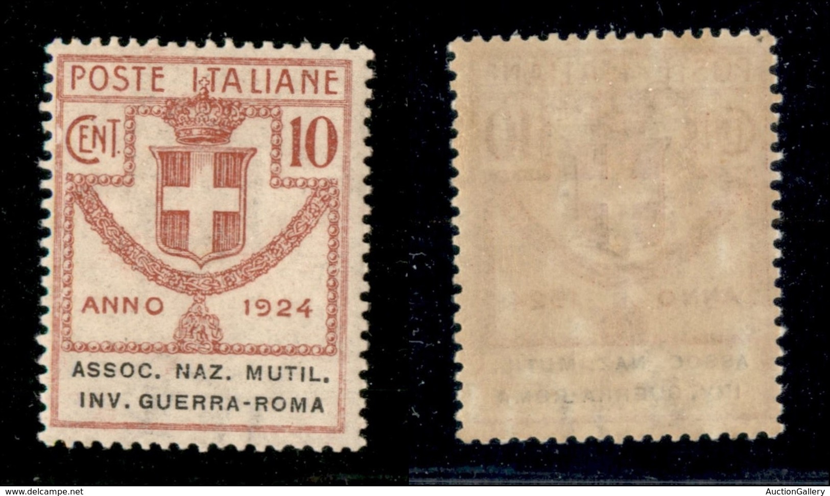 REGNO D'ITALIA - PARASTATALI - 1924 - 10 Cent Assoc. Naz. Mutil. Inv. Guerra-Roma (6) - Gomma Originale (20) - Other & Unclassified