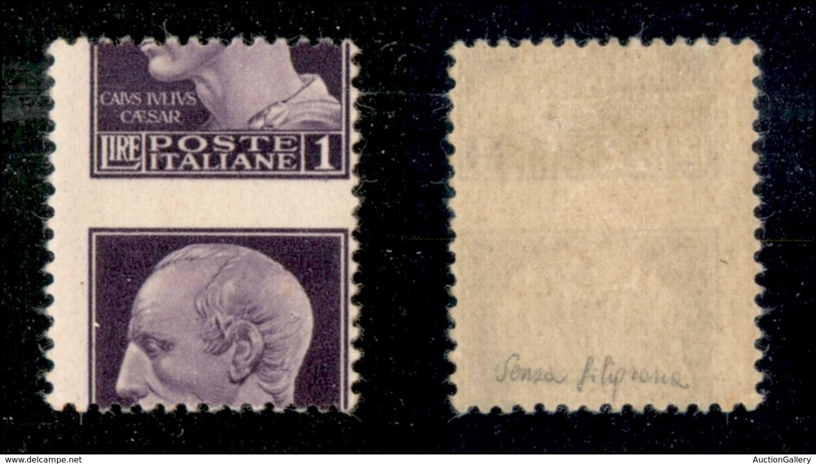 REGNO D'ITALIA - LUOGOTENENZA - 1945 - 1 Lira Imperiale (540c) - Dentellatura Spostata In Alto - Gomma Originale (50) - Other & Unclassified