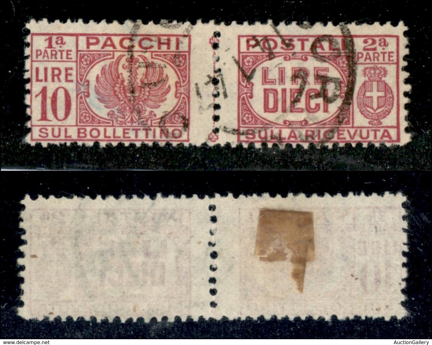 REGNO D'ITALIA - LUOGOTENENZA - 1946 - 10 Lire Pacchi Postali (64) - Usato (130) - Sonstige & Ohne Zuordnung