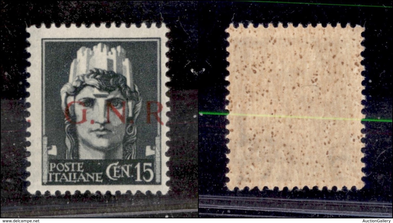 REPUBBLICA SOCIALE  - GNR BRESCIA - 1943 - 15 Cent (472/I Hb) Con Punto A Sinistra - Gomma Integra (105) - Sonstige & Ohne Zuordnung