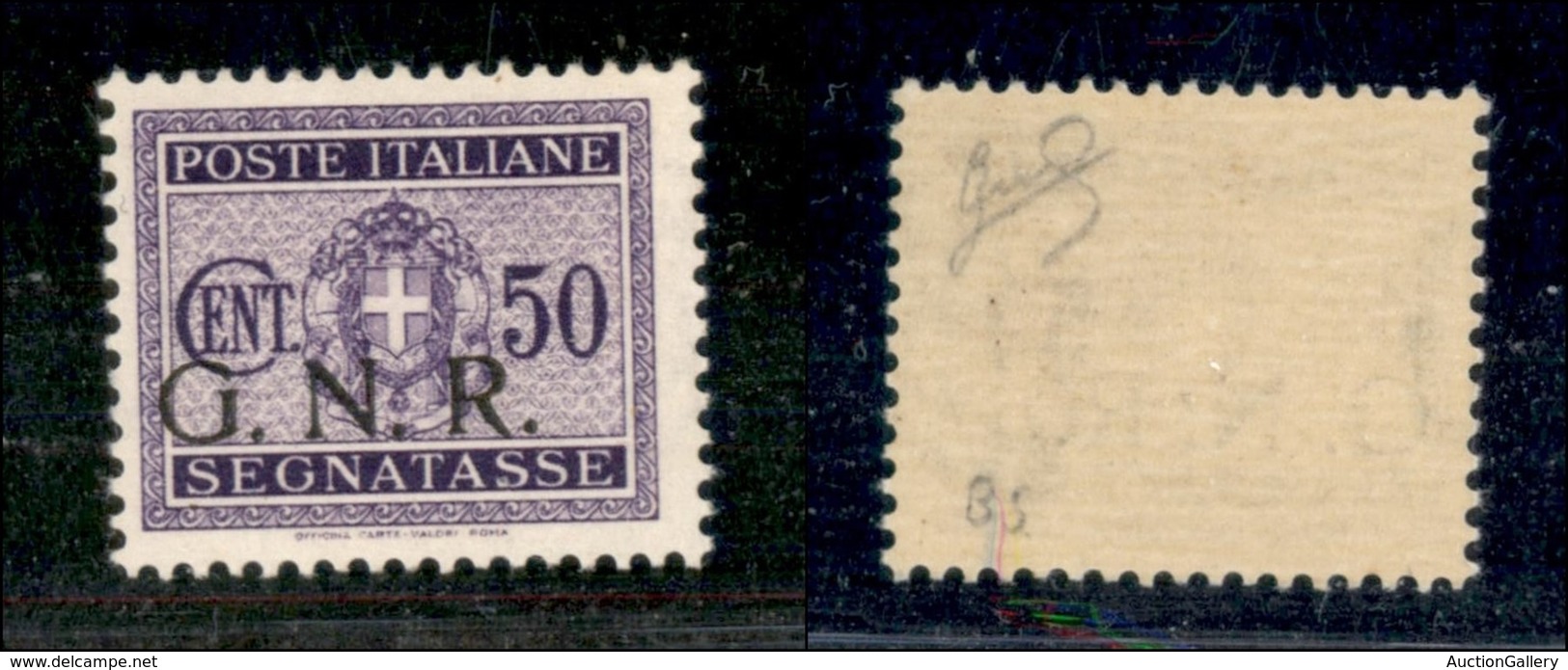 REPUBBLICA SOCIALE  - GNR BRESCIA - 1943 - 50 Cent Segnatasse (53/I) - Gomma Integra - Biondi (200) - Autres & Non Classés