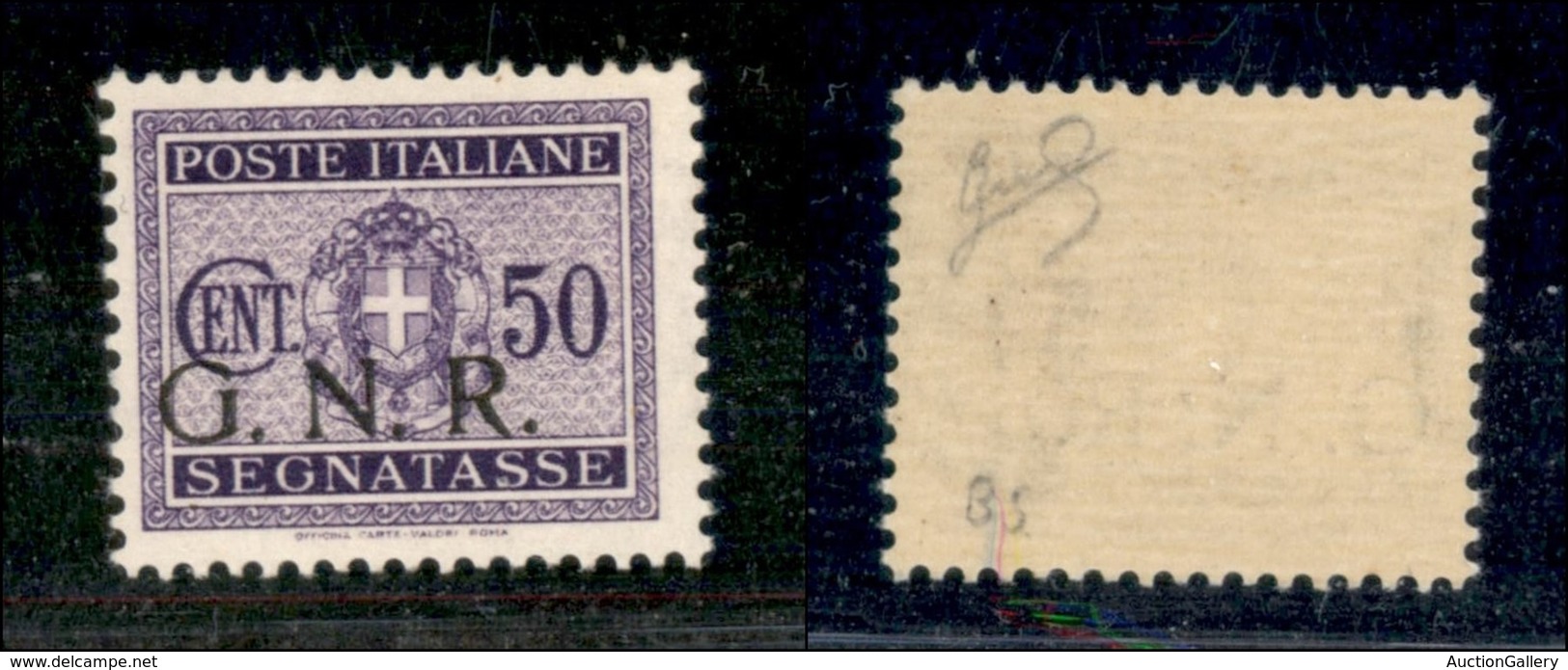 REPUBBLICA SOCIALE  - GNR BRESCIA - 1943 - 50 Cent Segnatasse (53/I) - Gomma Integra - Biondi (200) - Other & Unclassified