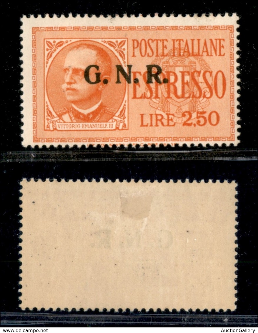 REPUBBLICA SOCIALE  - GNR VERONA - 1944 - 2,50 Lire Espresso (30) - Gomma Originale - Autres & Non Classés