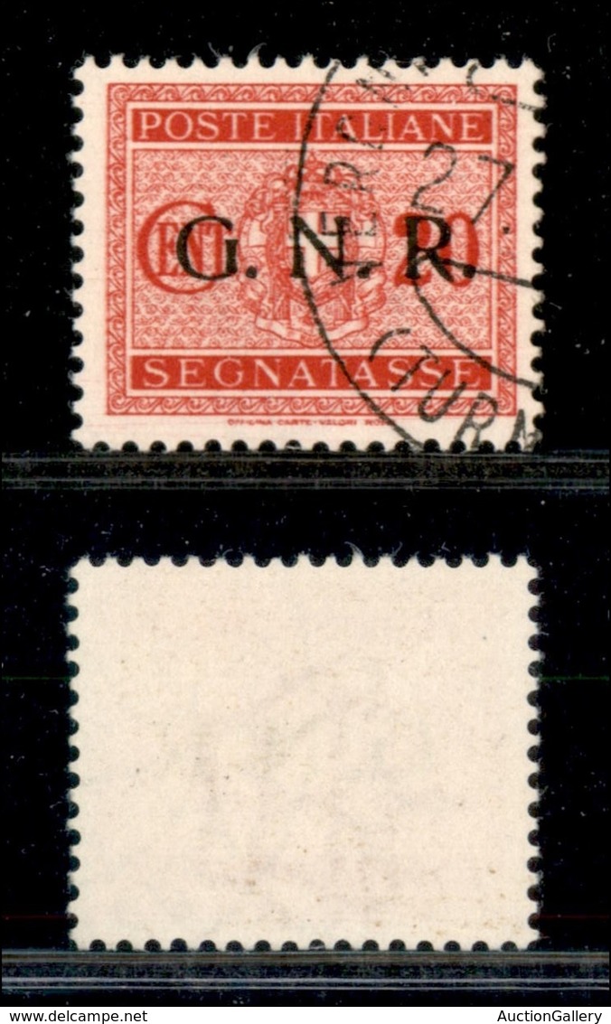 REPUBBLICA SOCIALE  - GNR VERONA - 1944 - 20 Cent Segnatasse (49) - Usato - Verona (Titolare) (70) - Other & Unclassified