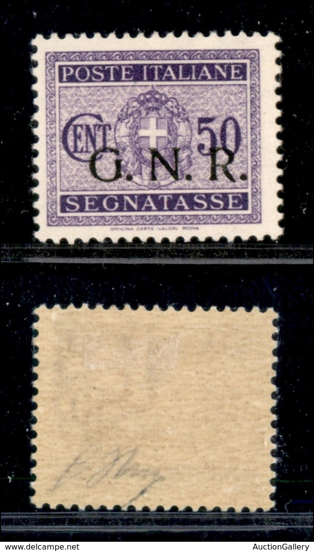 REPUBBLICA SOCIALE  - GNR VERONA - 1944 - 50 Cent Segnatasse (53) - Gomma Originale - Oliva (110) - Other & Unclassified