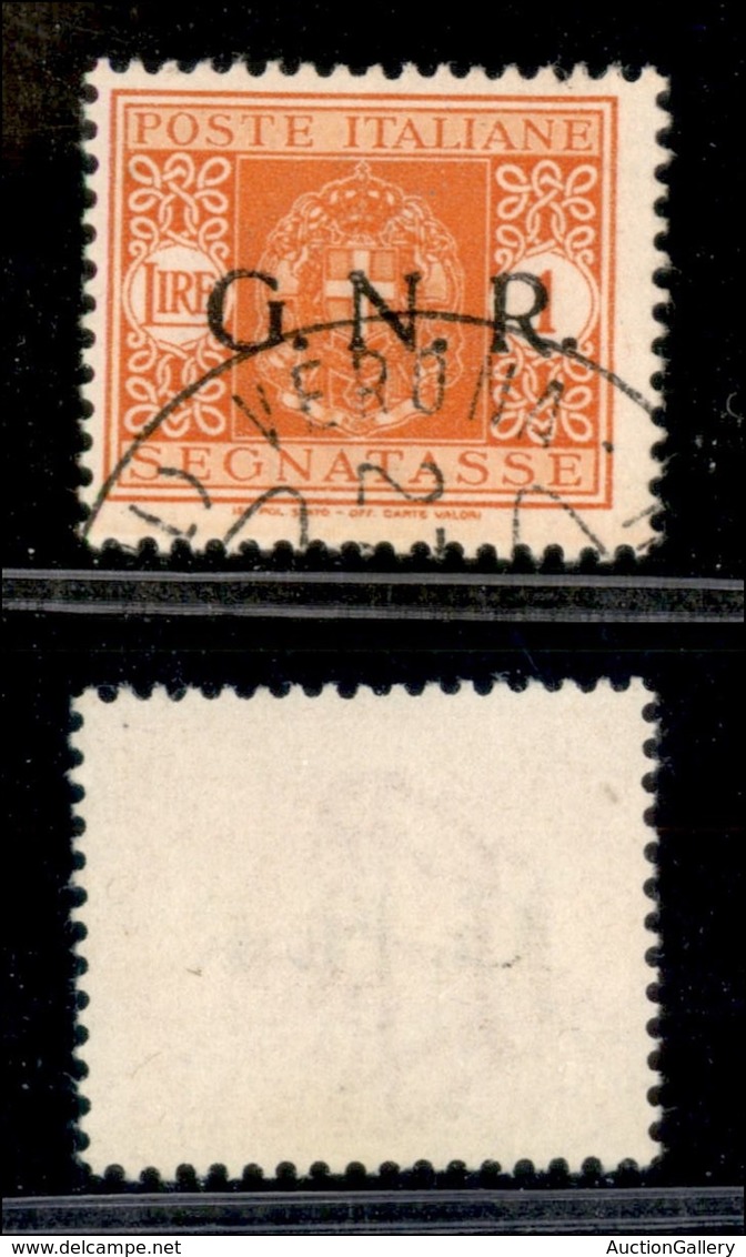 REPUBBLICA SOCIALE  - GNR VERONA - 1944 - 1 Lira Segnatasse (55) - Verona Titolare (80) - Other & Unclassified