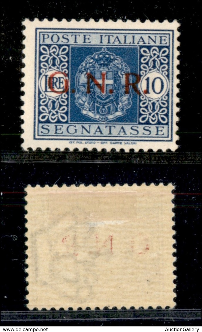 REPUBBLICA SOCIALE  - GNR VERONA - 1944 - 10 Lire Segnatasse (58) - Gomma Originale - Autres & Non Classés