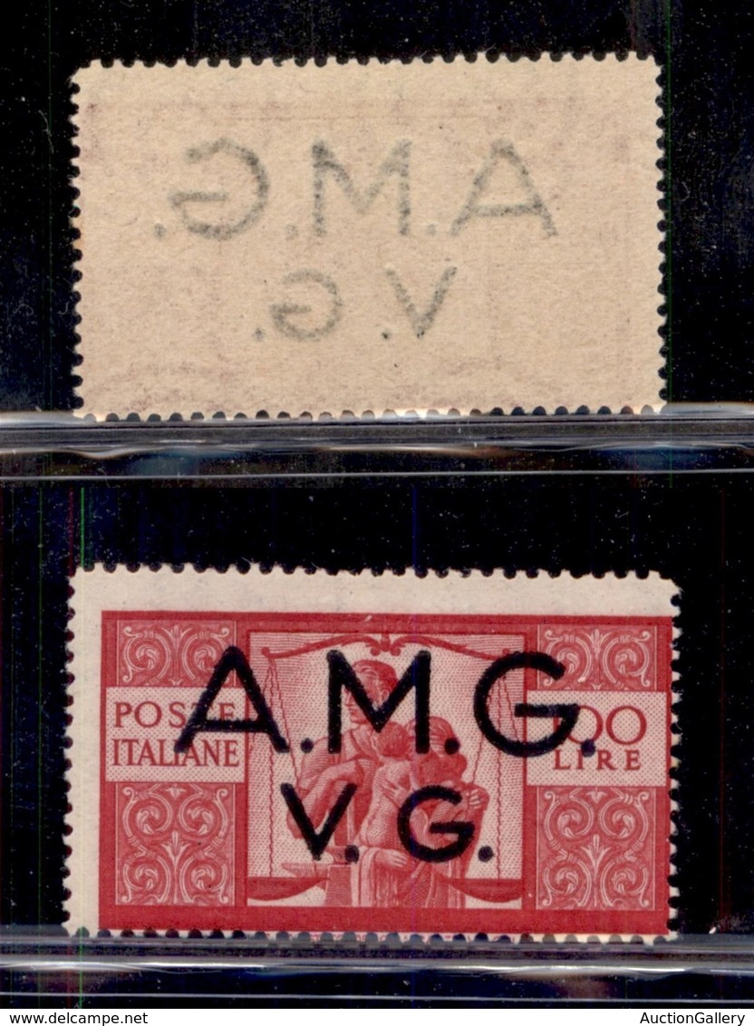 TRIESTE - AMG-VG - 1945/1947 - 100 Lire Democratica (21 P) Con Decalco Della Soprastampa - Gomma Integra (180) - Sonstige & Ohne Zuordnung