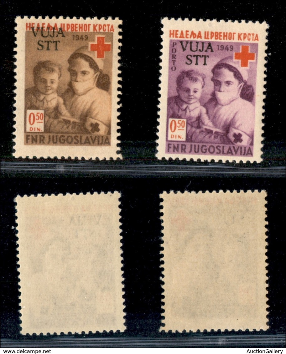 TRIESTE - TRIESTE B - 1950 - Croce Rossa (33/34) - Serie Completa - Gomma Integra (40) - Autres & Non Classés
