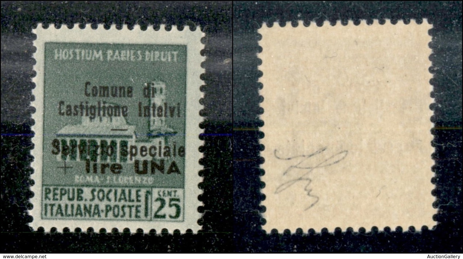 EMISSIONI LOCALI - CASTIGLIONE D'INTELVI - 1945 - 25 Cent + 1 Lira (6) - Gomma Integra (125) - Emissions Locales/autonomes