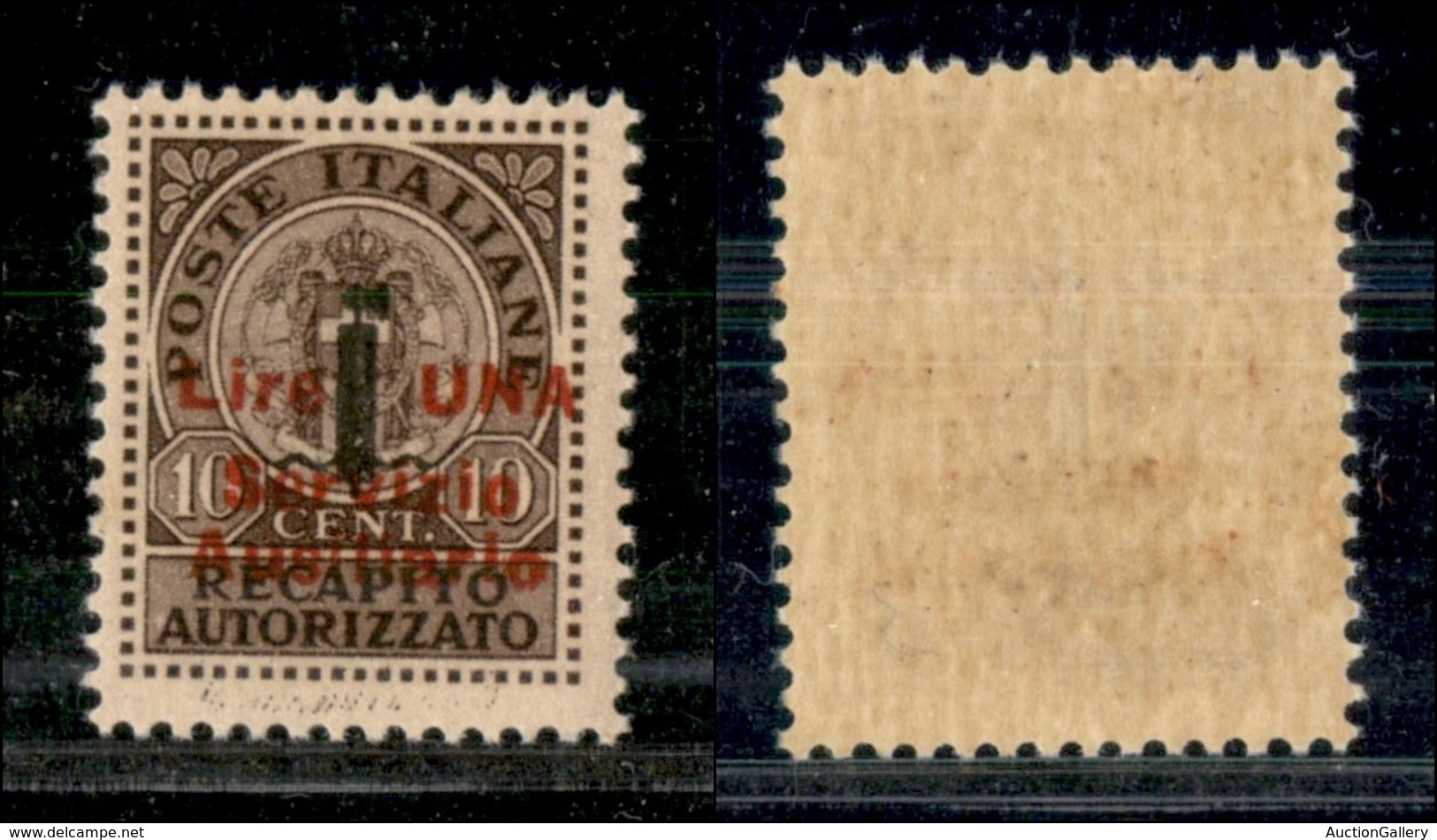 EMISSIONI LOCALI - GUDIZZOLO - 1945 - 1 Lira Su 10 Cent Recapito (2) - Soprastampa Spostata In Basso - Gomma Integra (35 - Autres & Non Classés