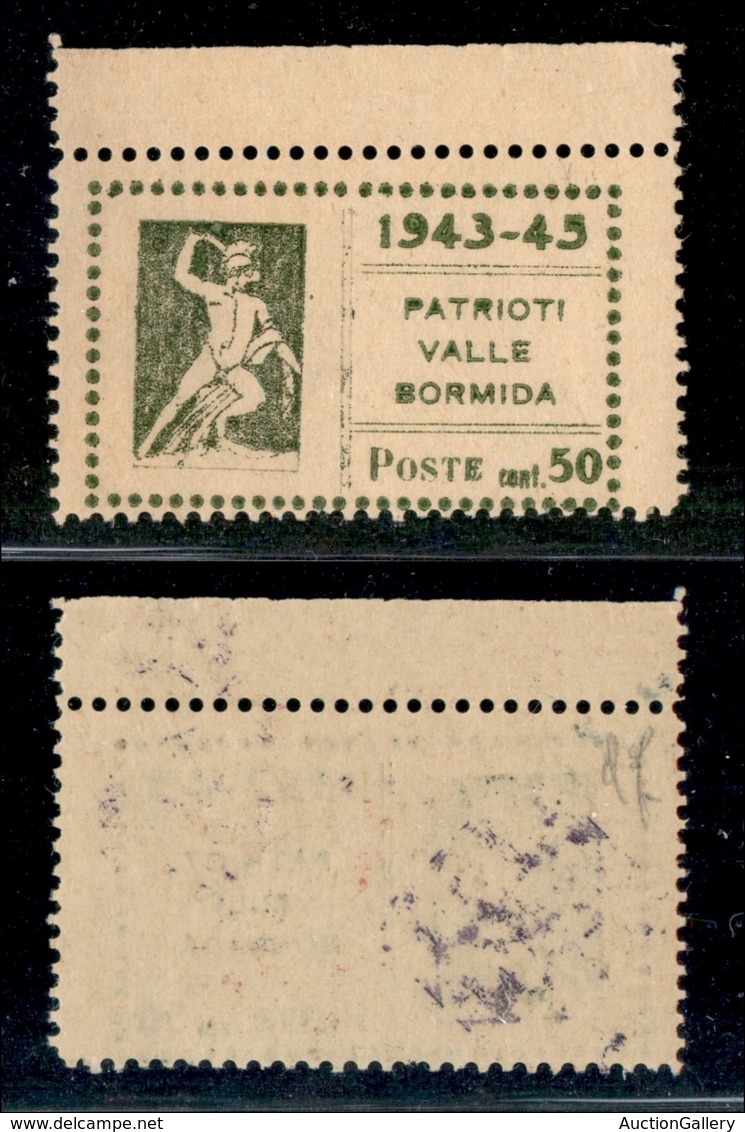 EMISSIONI C.L.N. - VALLE BORMIDA - 1945 - 50 Cent (17) - Gomma Integra - Consuete Aderenze Di Gomma (62) - Autres & Non Classés