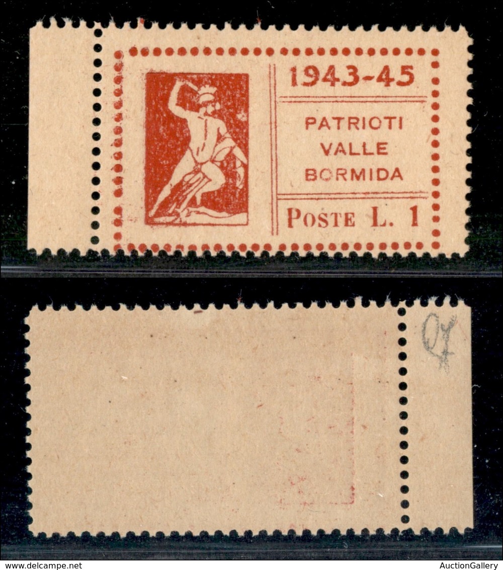 EMISSIONI C.L.N. - VALLE BORMIDA - 1945 - 1 Lira (18) - Gomma Integra (45) - Sonstige & Ohne Zuordnung