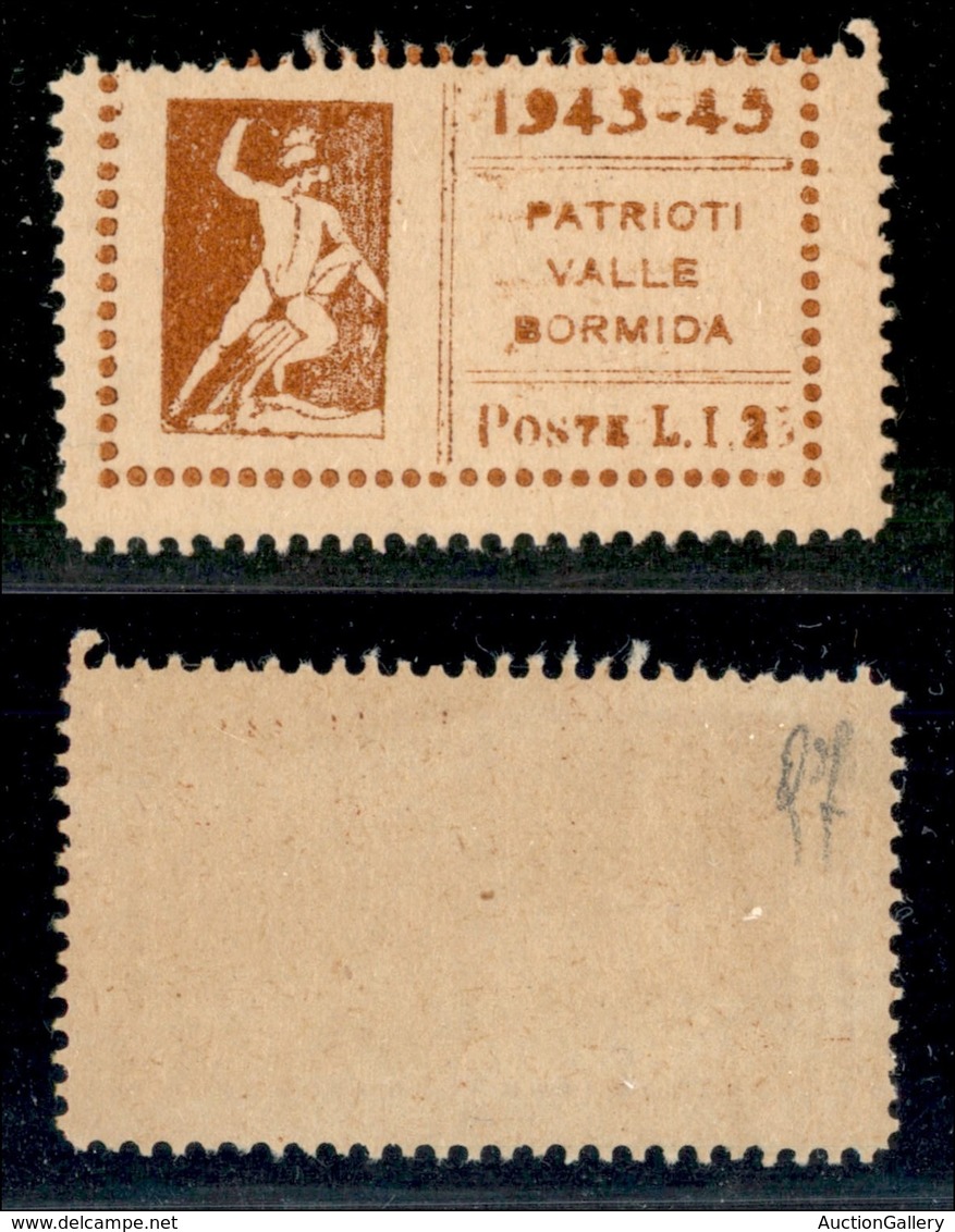 EMISSIONI C.L.N. - VALLE BORMIDA - 1945 - 1,25 Lire (19) - Gomma Integra (55) - Autres & Non Classés