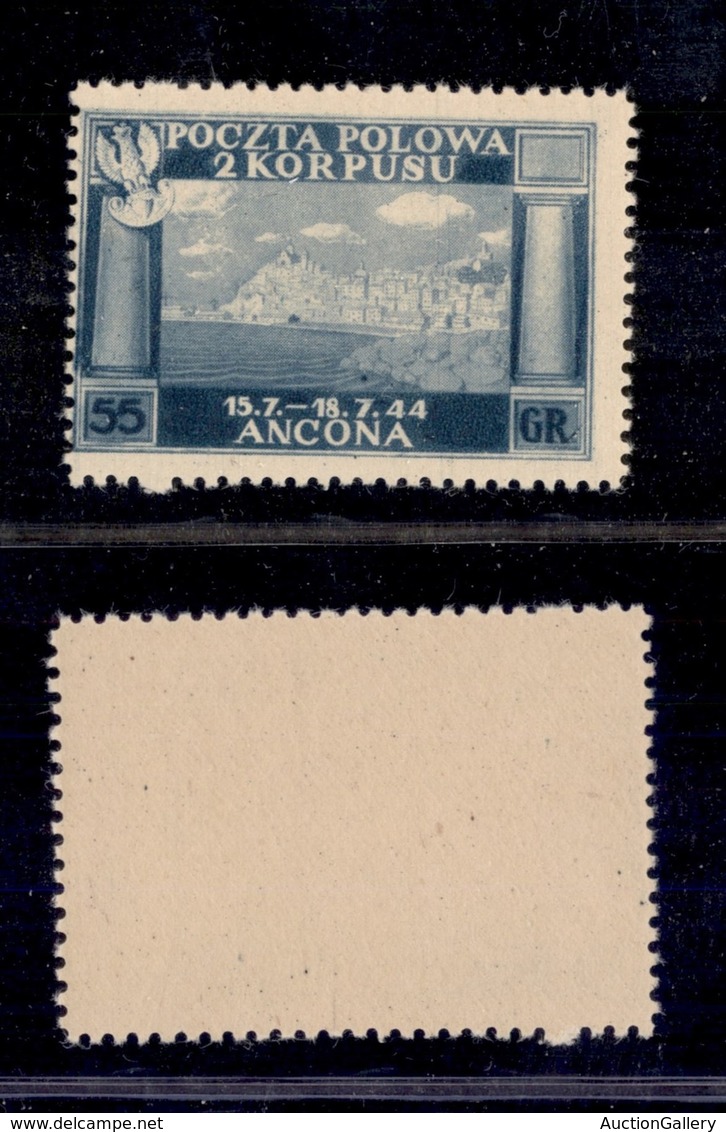 CORPO POLACCO - POSTA ORDINARIA - 1946 - 55 Groszy (6A) - Gomma Integra - Autres & Non Classés