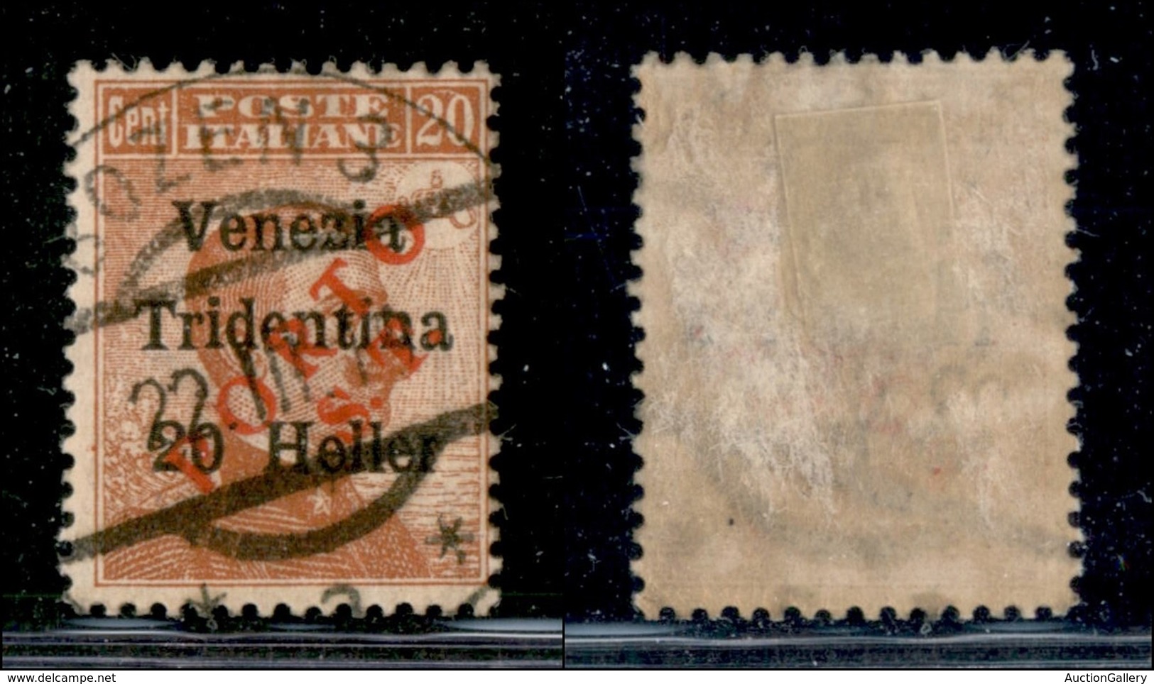 OCCUPAZIONI - TRENTINO ALTO ADIGE - 1919 - Porto S.T. Su 20 Heller Su 20 Cent (132) - Usato (120) - Other & Unclassified