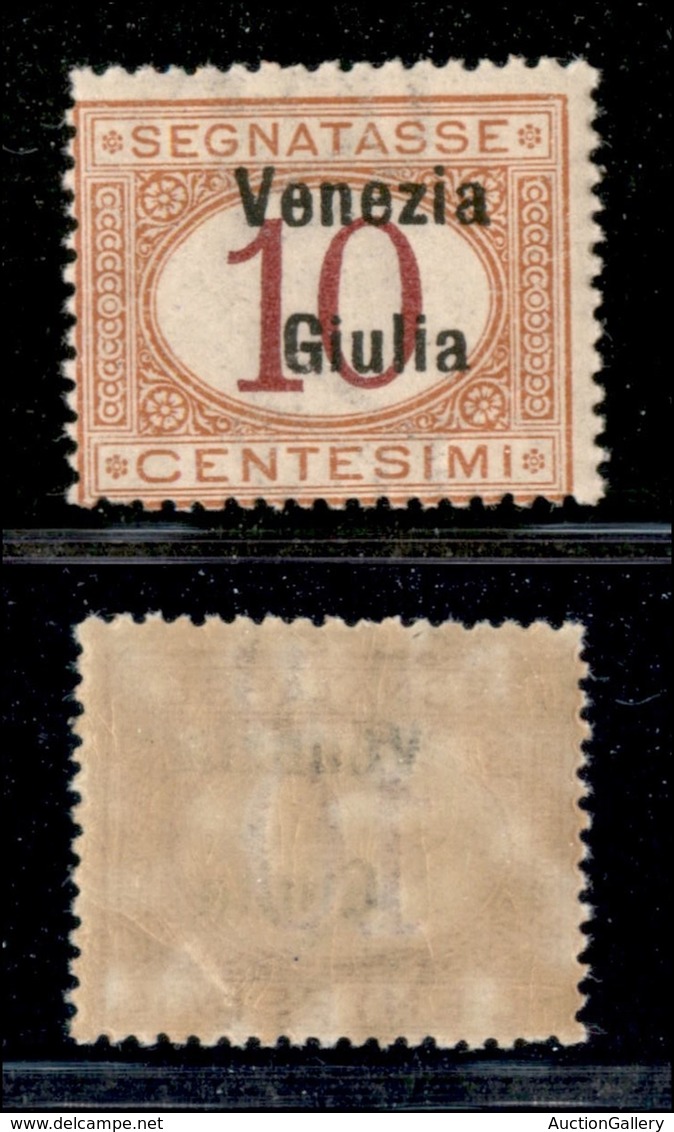 OCCUPAZIONI - VENEZIA GIULIA - 1918 - 10 Cent Segnatasse (2) - Gomma Integra (50) - Venezia Giuliana