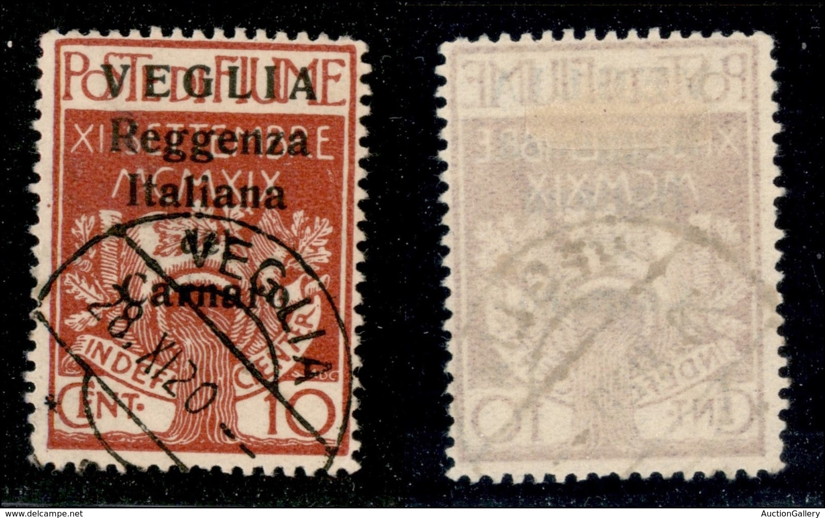 OCCUPAZIONI - VEGLIA - 1920 - 10 Cent (6) - Usato (65) - Other & Unclassified