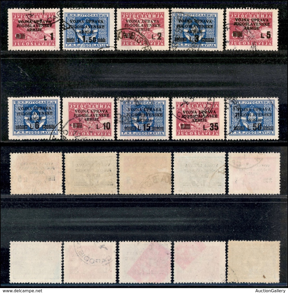 OCCUPAZIONE JUGOSLAVA - LITORALR SLOVENO - 1947 - Soprastampati (67/76) - Serie Completa - Usata (150) - Other & Unclassified