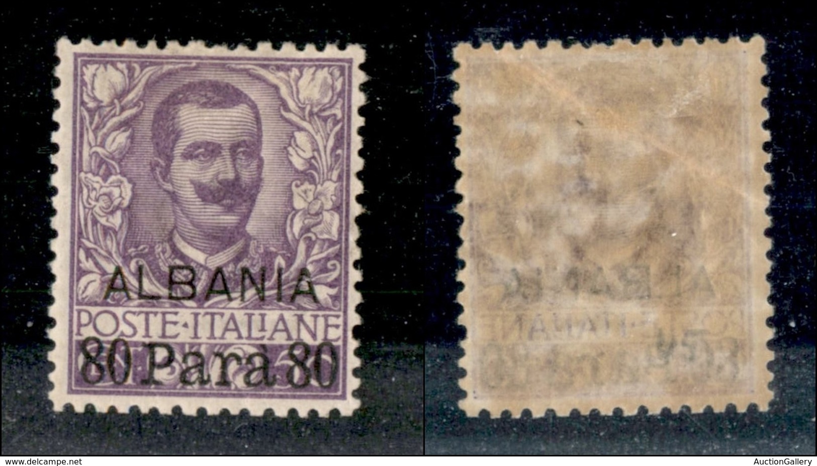 UFFICI POSTALI ESTERO - ALBANIA - 1907 - 80 Para Su 50 Cent (9) - Gomma Originale - Centratura Perfetta - Molto Bello (9 - Autres & Non Classés