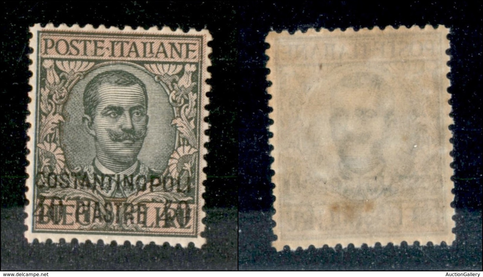 UFFICI POSTALI ESTERO - COSTANTINOPOLI - 1911 - 40 Piastre Su 10 Lire Floreale (27) - Gomma Integra - Ottimamente Centra - Sonstige & Ohne Zuordnung