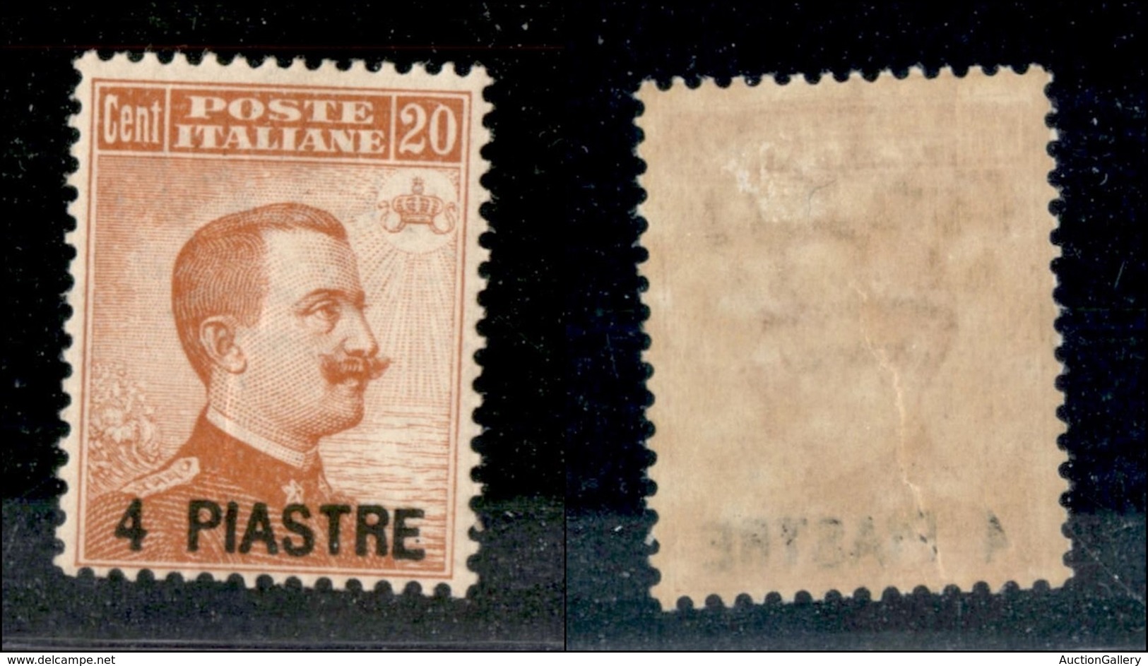 UFFICI POSTALI ESTERO - COSTANTINOPOLI - 1921 - 4 Piastre Su 20 Cent (30) - Gomma Originale - Molto Bello (150) - Sonstige & Ohne Zuordnung