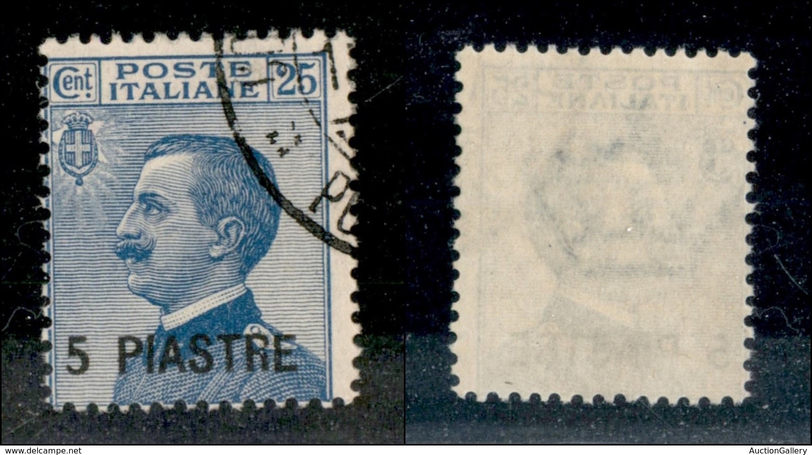 UFFICI POSTALI ESTERO - COSTANTINOPOLI - 1921 - 5 Piastre Su 25 Cent  (31) - Usato (160) - Autres & Non Classés