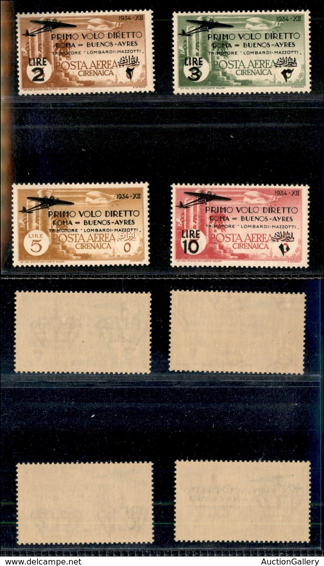 COLONIE - CIRENAICA - 1934 - Posta Aerea - Roma Buenos Aires (20/23) - Serie Completa - Gomma Integra (70) - Other & Unclassified
