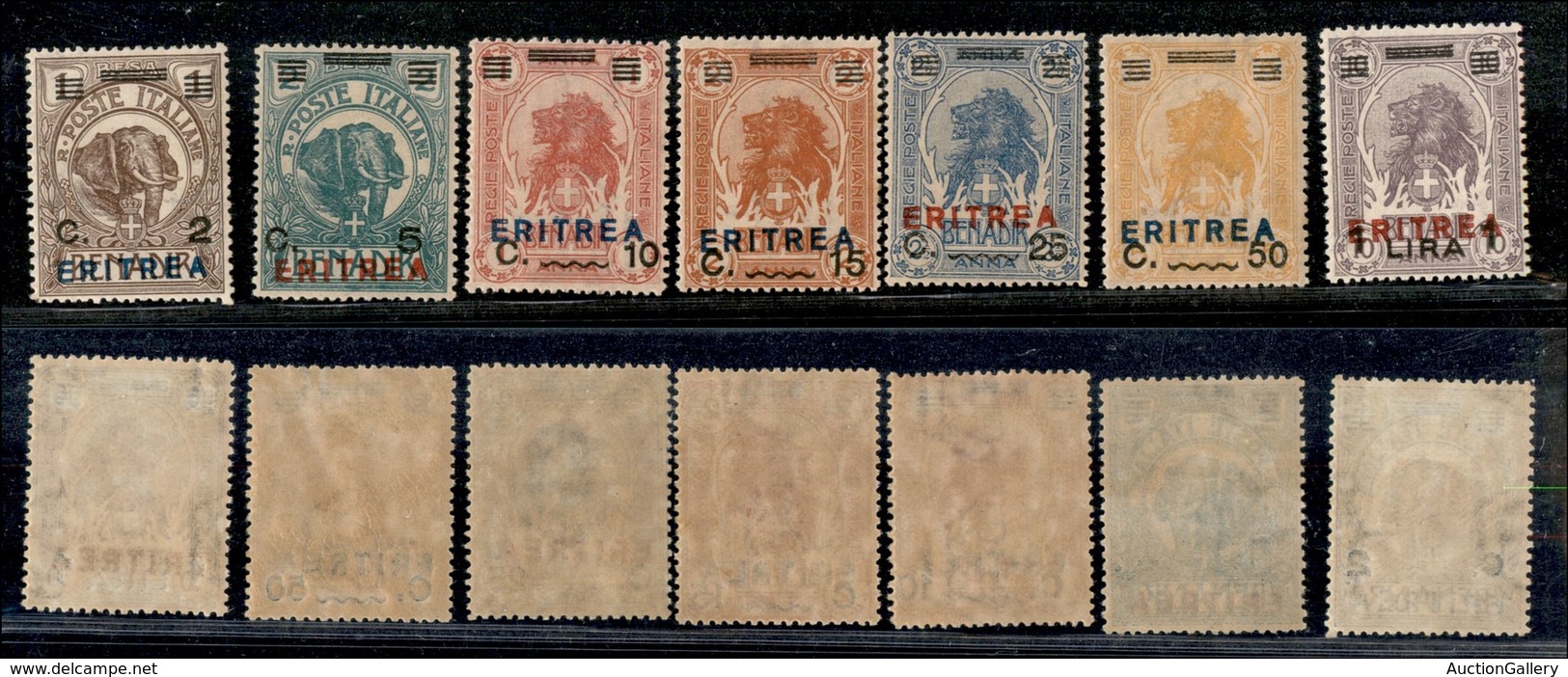 COLONIE - ERITREA - 1924 - Leoni E Elefanti (80/86) - Serie Completa - Gomma Integra (300) - Autres & Non Classés