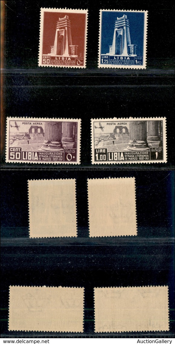 COLONIE - LIBIA - 1937 - Litoranea (140/141 + 30/31 Aera) - Serie Completa - Gomma Integra (40) - Sonstige & Ohne Zuordnung