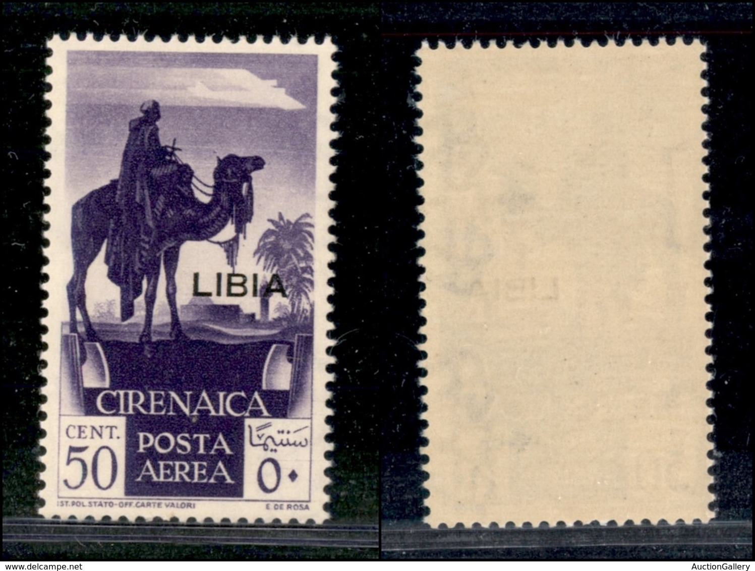 COLONIE - LIBIA - 1936 - 50 Cent Posta Aerea (27) - Molto Ben Centrato - Gomma Integra (200) - Other & Unclassified