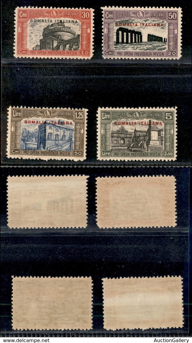 COLONIE - SOMALIA - 1929 - Milizia II (119/122) - Serie Completa - Gomma Integra Con Leggera Mancanza Sul 50 Cent E 1,25 - Autres & Non Classés