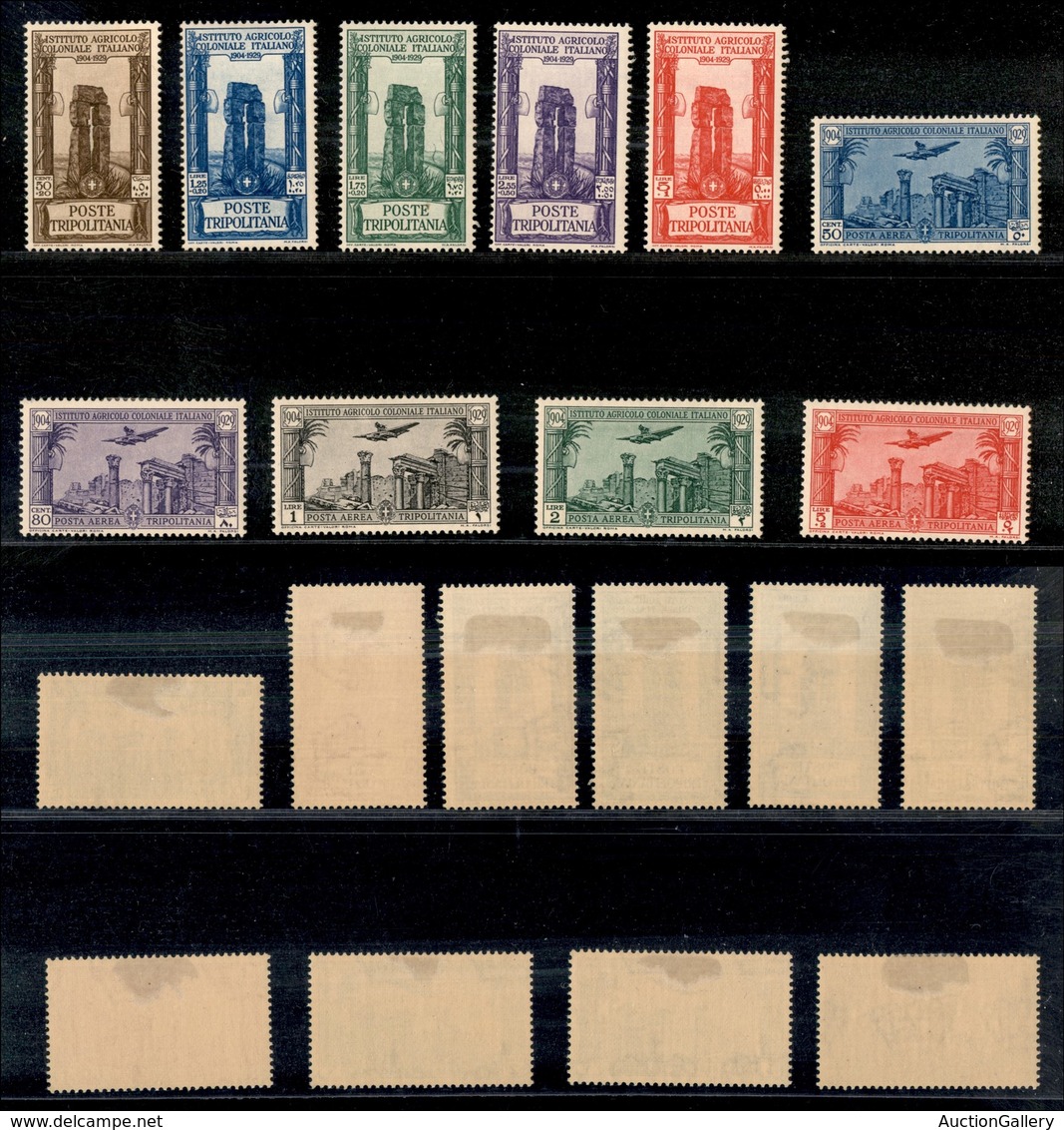 COLONIE - TRIPOLITANIA - 1930/1931 - Pro Istituto Agricolo (73/77 + 17/21 Aerea) - Serie Completa - Gomma Originale (110 - Other & Unclassified