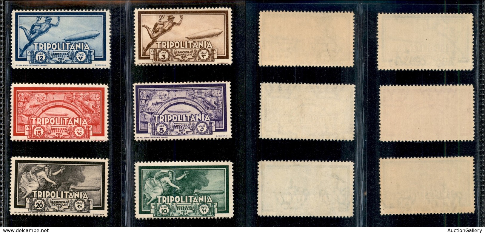 COLONIE - TRIPOLITANIA - 1931 - Zeppelin Posta Aerea (22/27) - Serie Completa - Gomma Integra (300) - Other & Unclassified