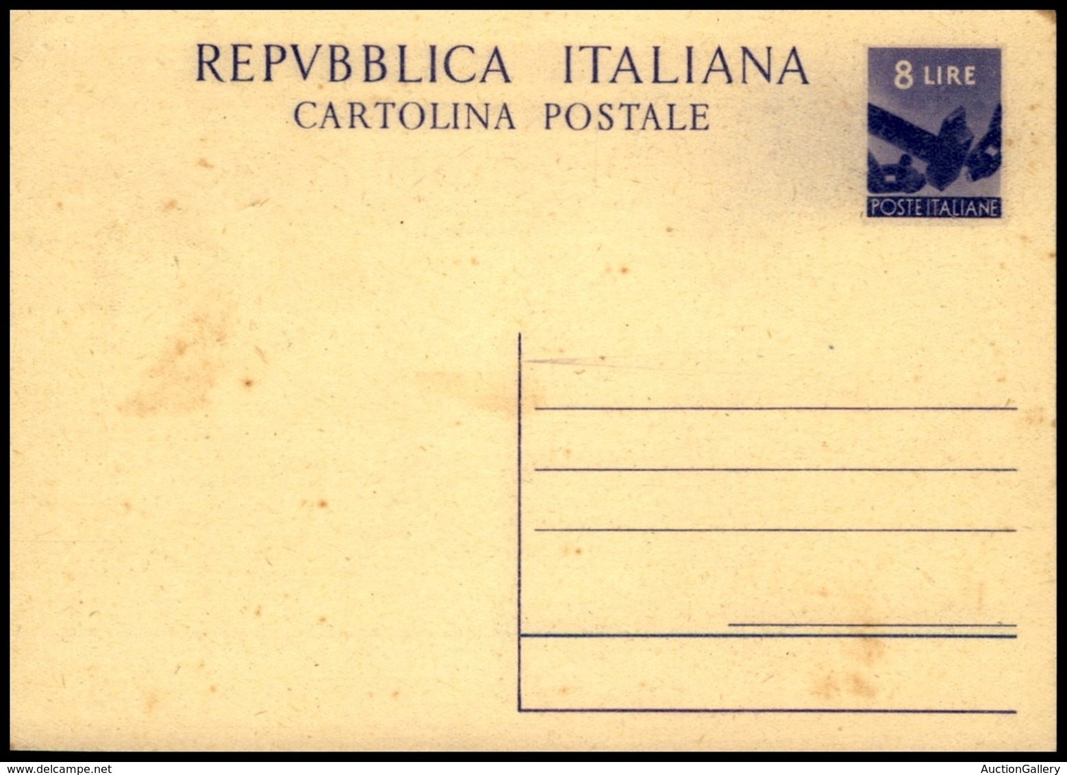 REPUBBLICA   - POSTA ORDINRIA - Cartolina Postale Da 8 Lire (C 134) - Nuova - Autres & Non Classés