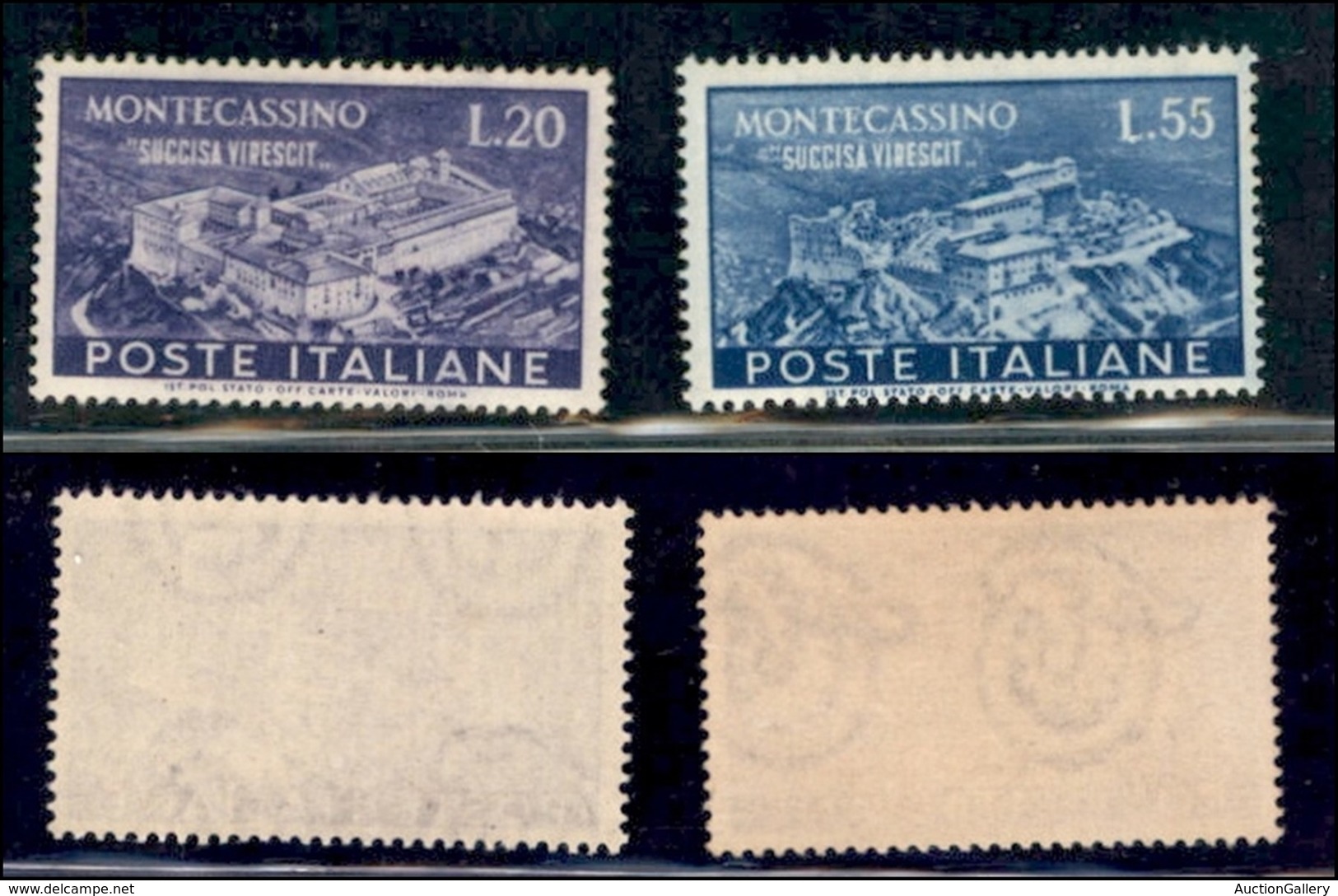 REPUBBLICA   - POSTA ORDINRIA - 1951 - Montecassino (664/665) - Serie Completa - Gomma Integra (110) - Autres & Non Classés