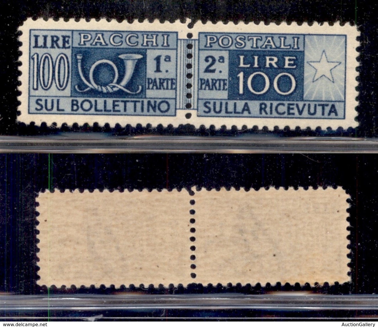 REPUBBLICA   - SERVIZI - 1946 - 100 Lire Pacchi Postali (77/I) - Gomma Integra Ottima Centratura (150) - Other & Unclassified