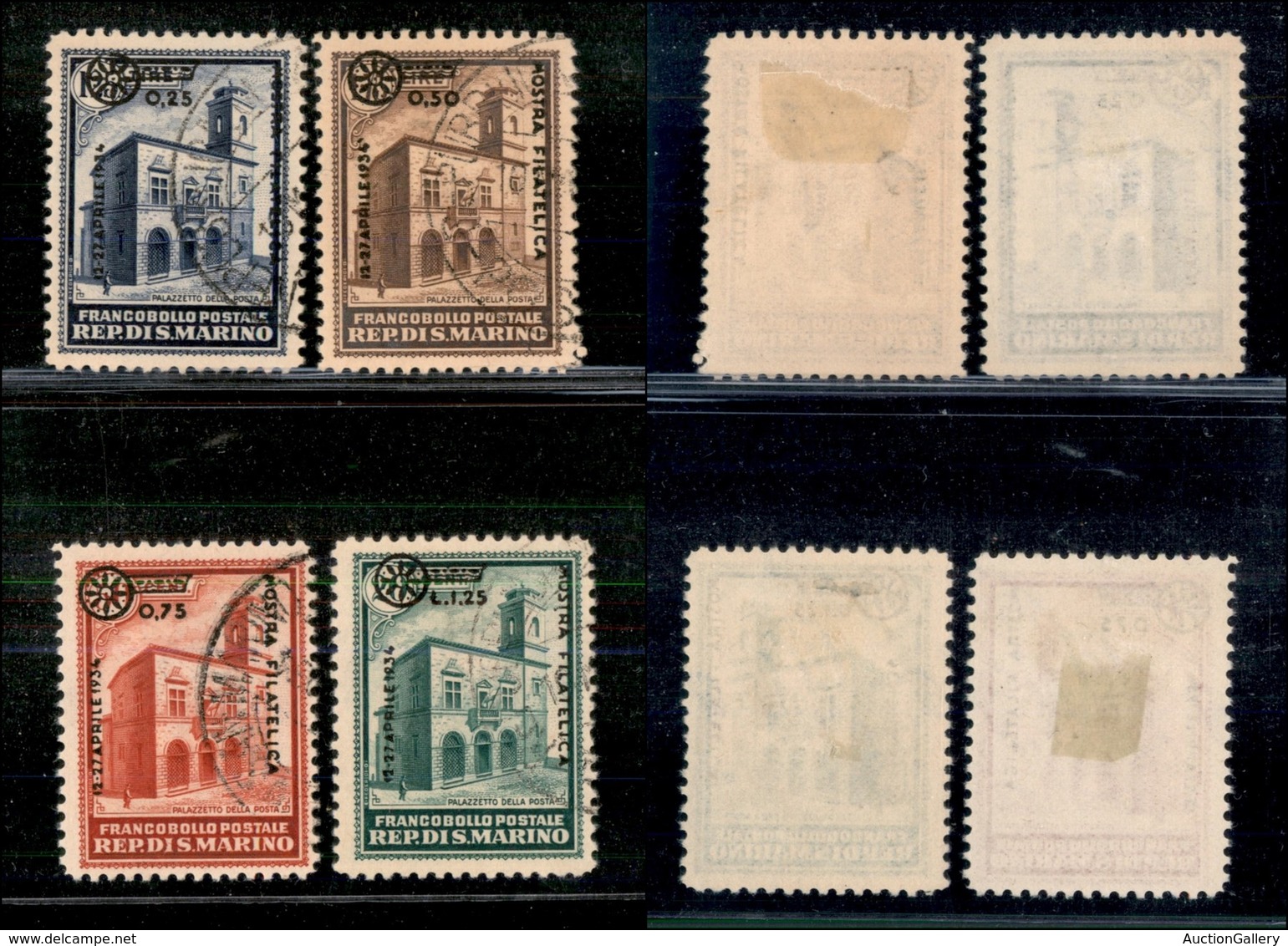 SAN MARINO - POSTA ORDINARIA - 1934 - Mostra Filatelica (180/83) - Serie Completa - Usata - Other & Unclassified