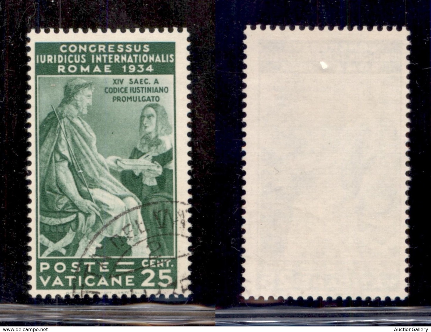 VATICANO - POSTA ORDINARIA - 1935 - 25 Cent Congresso Giuridico (43) - Usato (50) - Other & Unclassified