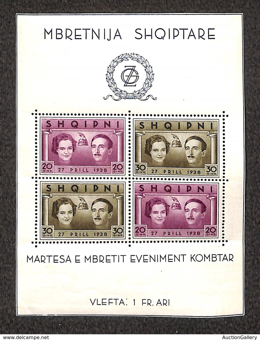 ESTERO - ALBANIA - 1938 - Foglietto Matrimonio (block 2) - Gomma Originale - Autres & Non Classés